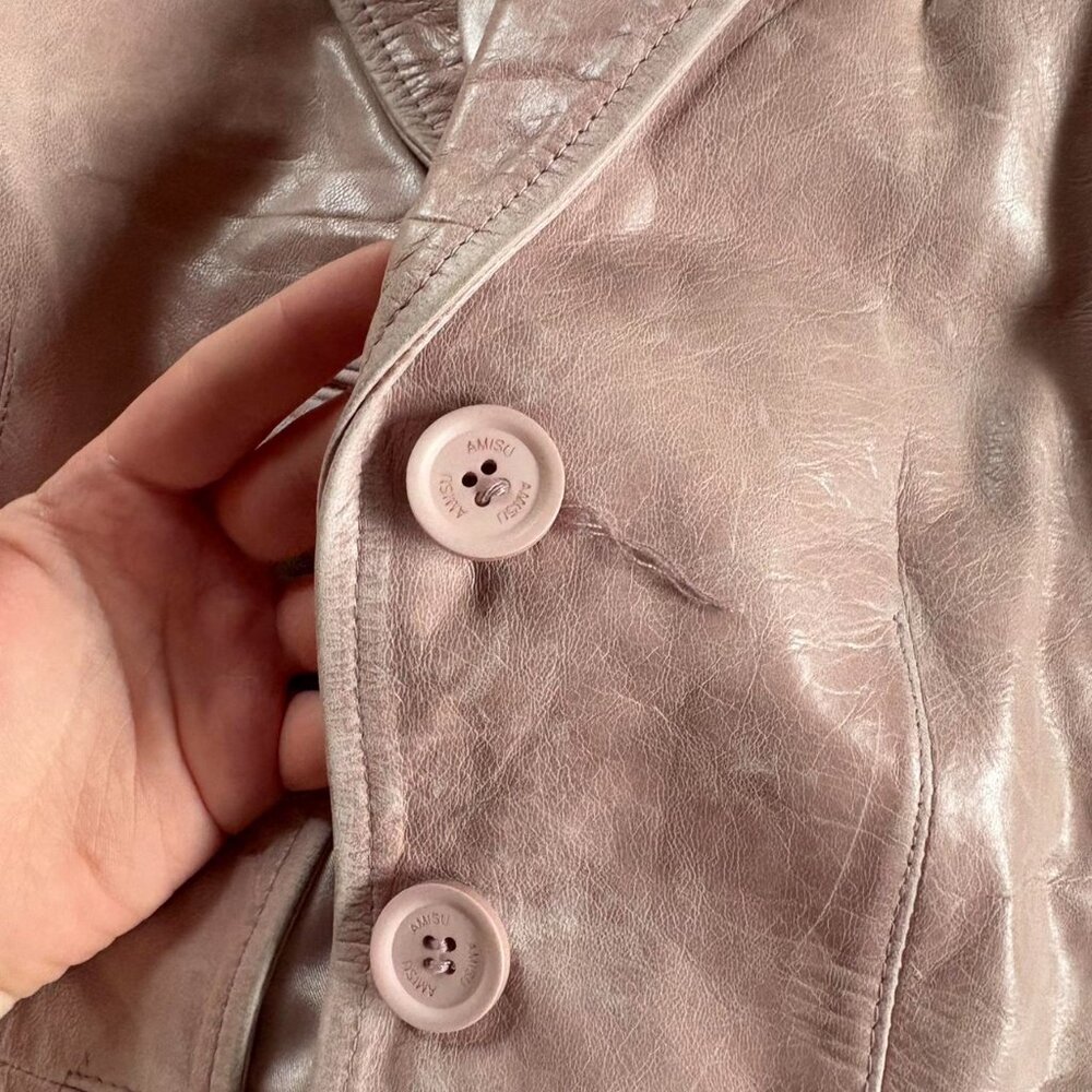Pink Leather Jacket - Picture 4 of 5